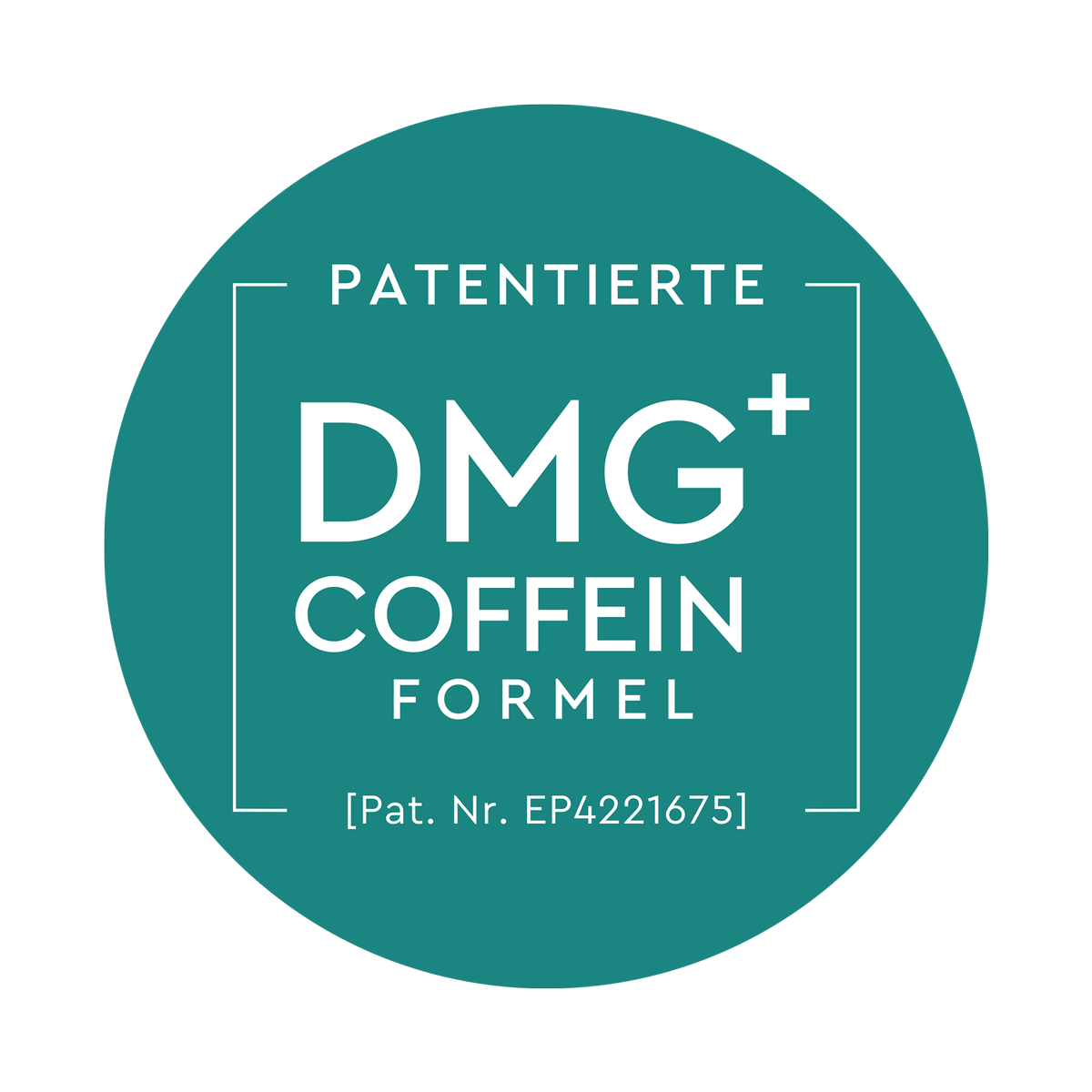 Patentierte Formel: DMG + Coffein. Pat. Nr. EP4221675